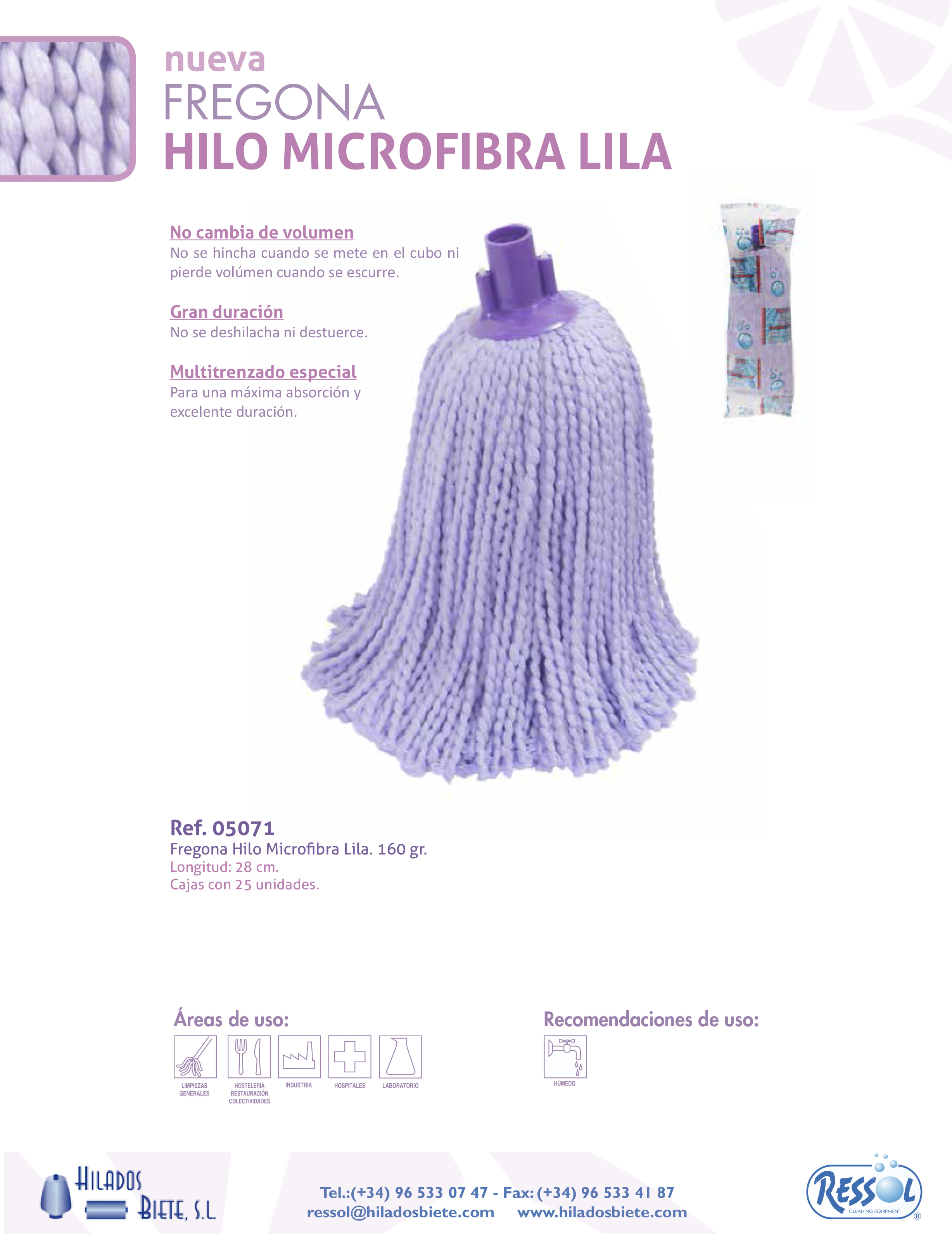 Fregona microfibra lila