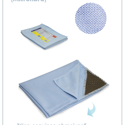 bayeta microglass con esquinas abrasivas