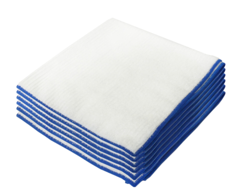 Paño Cocina Microfibra Rizo Secamanos Blanco Pack-6