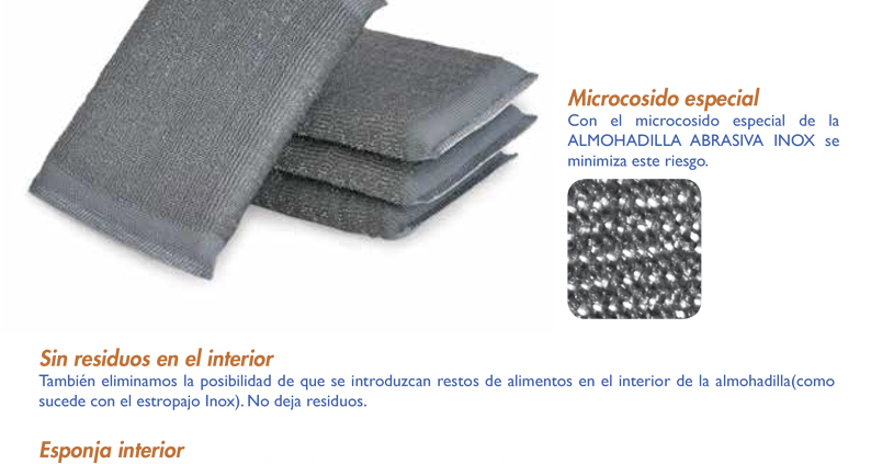 almohadilla abrasiva inox