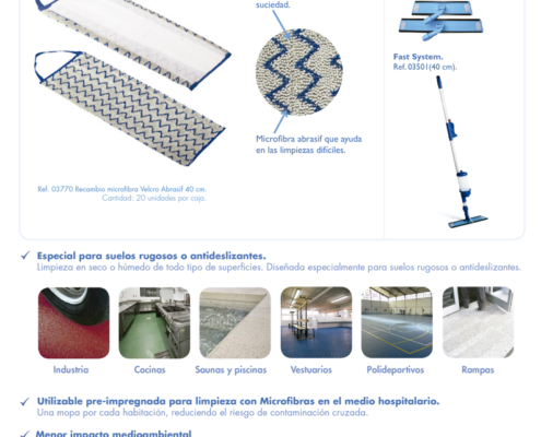 recambio mopa velcro microfibra abrasif