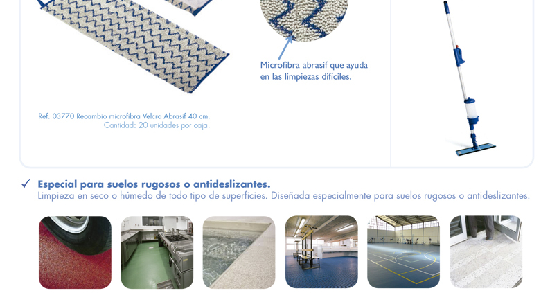recambio mopa velcro microfibra abrasif