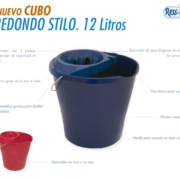 cubo redondo stilo 12 litros