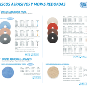 Discos abrasivos y mopas redondas