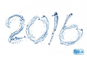 45721051 - happy new year 2016 by pure splash of water isolated on white background