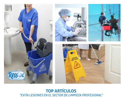 articulos que evitan lesiones en el sector limpieza profesional