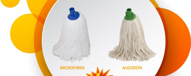 fregona microfibra y fregona algodón