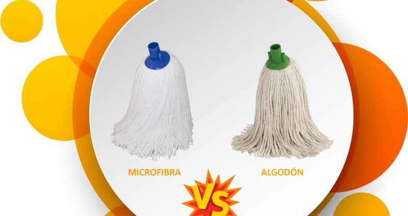 fregona microfibra y fregona algodón