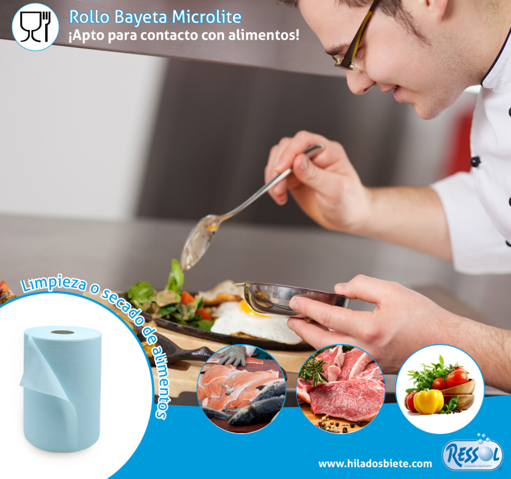 Bayeta Microlite RESSOL para contacto seguro con alimentos
